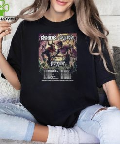 Kreator x Anthrax With Special Guests Testament Nov Dec 2024 Tour Schedule Lists T Shirt