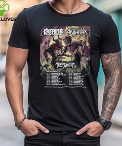 Kreator x Anthrax With Special Guests Testament Nov Dec 2024 Tour Schedule Lists T Shirt