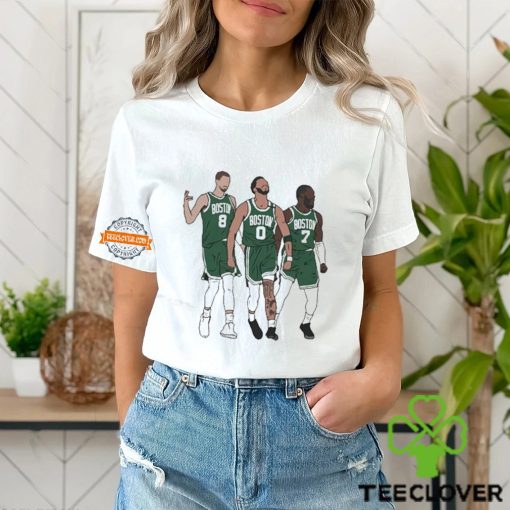 Kristaps Porzingis, Jayson Tatum And Jaylen Brown Big 3 Boston Celtics Shirts