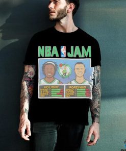 Kristaps Porzingis and Jrue Holiday NBA Jam Boston Celtics basketball hoodie, sweater, longsleeve, shirt v-neck, t-shirt