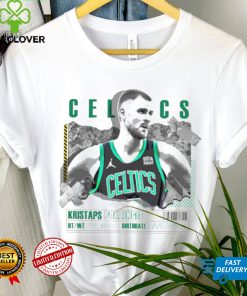 Kristaps Porzingis number 8 Boston Celtics basketball player paper poster shirt