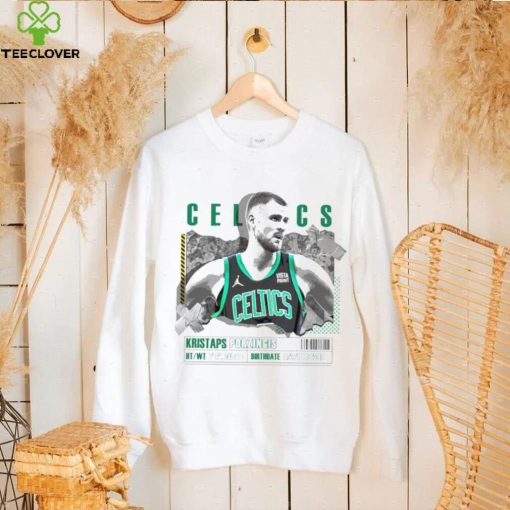 Kristaps Porzingis number 8 Boston Celtics basketball player paper poster hoodie, sweater, longsleeve, shirt v-neck, t-shirt