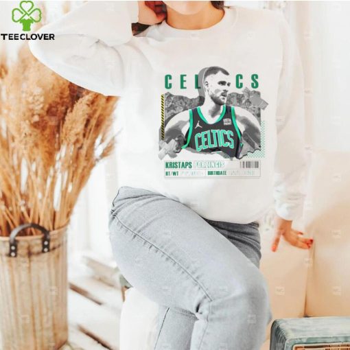 Kristaps Porzingis number 8 Boston Celtics basketball player paper poster hoodie, sweater, longsleeve, shirt v-neck, t-shirt