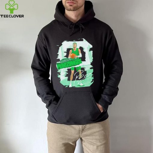 Kristaps Porzingis number 8 Boston Celtics basketball player pose rough hoodie, sweater, longsleeve, shirt v-neck, t-shirt