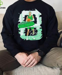 Kristaps Porzingis number 8 Boston Celtics basketball player pose rough hoodie, sweater, longsleeve, shirt v-neck, t-shirt