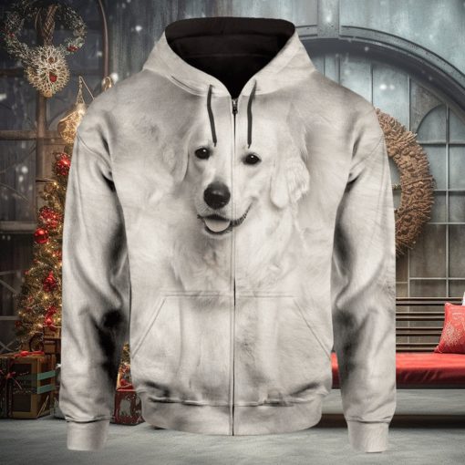 Kuvasz Cute Dog Face 3D Printed Hoodie