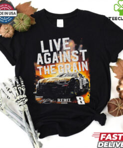 Kyle Busch Richard Childress Racing Team Collection Black #8 Rebel Live Against The Grain T Shirt
