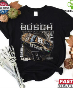 Kyle Busch Richard Childress Racing Team Collection Black #8 Rebel T Shirt