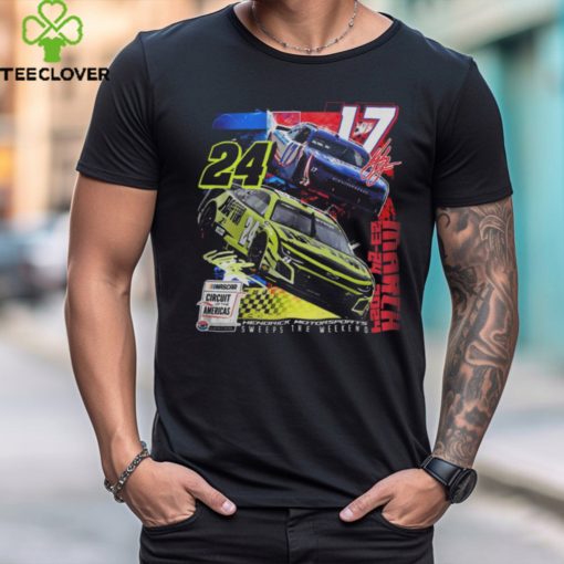 Kyle Larson #17 & William Byron #24 2024 Dual Cota Race Win Tee Shirt