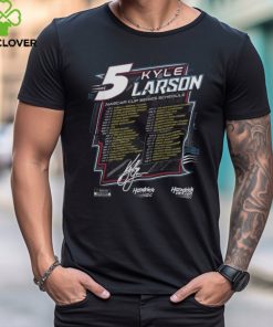 Kyle Larson #5 Hendrick Motorsports Team Collection 2024 Schedule Tee Navy