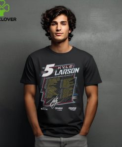 Kyle Larson #5 Hendrick Motorsports Team Collection 2024 Schedule Tee Navy