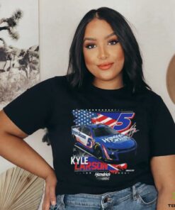 Kyle Larson #5 Patriotic HendrickCars.com T shirt