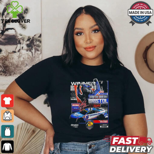 Kyle Larson Checkered Flag Sports 2024 Bass Pro Shops Night Race Winner T shirt