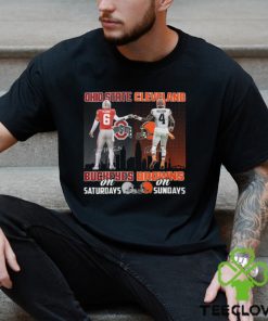 Kyle McCord and Deshaun Watson Ohio State Buckeyes on Saturdays and Cleveland Browns on sundays signatures shirt