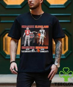 Kyle McCord and Deshaun Watson Ohio State Buckeyes on Saturdays and Cleveland Browns on sundays signatures shirt