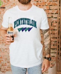 Kyle Merber Pentathlon run jump throw wrestle flag shirt
