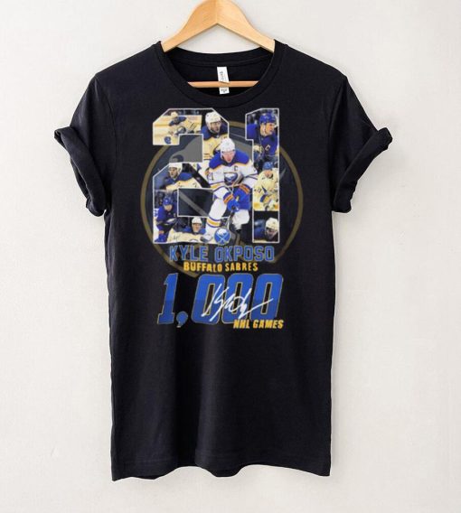 Kyle Okposo Buffalo Sabres 1,000 NHL Games Signatures Shirt