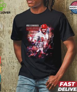 Kyle Schwarber Phillies 14 Leadoff home runs single season MLB record shirt