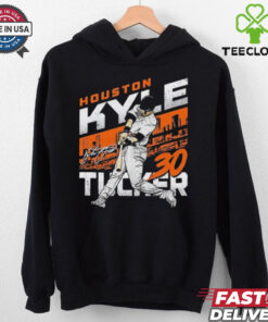 Kyle Tucker 30 Houston Astros Baseball slugger swing skyline signature shirt