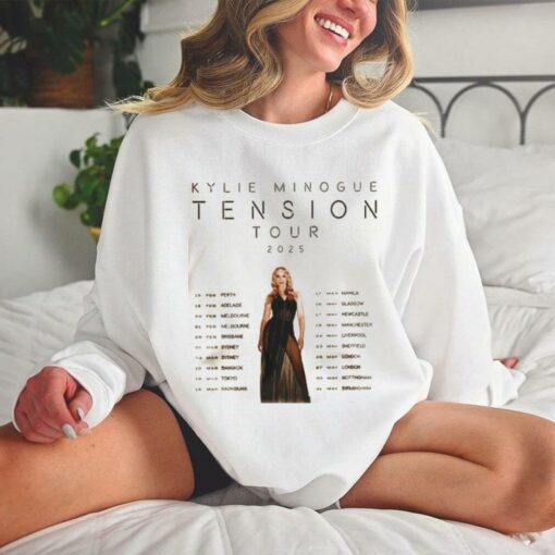 Kylie Minogue Tension Tour 2025 Hoodie T Shirt