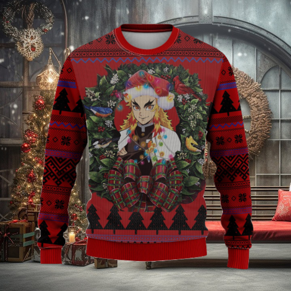 Kyojuro Rengoku Kimetsu No Yaiba Mc Thanksgiving Ugly Christmas Sweater For Men Women Kyojuro Rengoku Kimetsu No Yaiba Mc Thanksgiving Ugly Christmas Sweater For Men Women