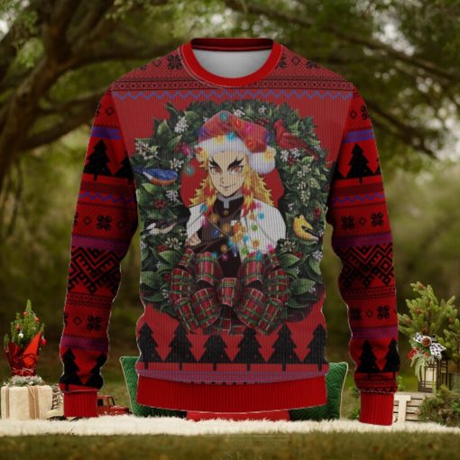 Kyojuro Rengoku Kimetsu No Yaiba Mc Thanksgiving Ugly Christmas Sweater For Men Women