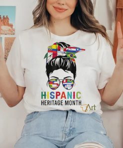 National Hispanic Heritage Month Messy Bun Latin Flags Shirt 3 National Hispanic Heritage Month Messy Bun Latin Flags Shirt