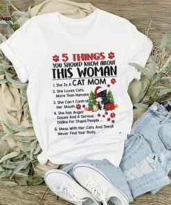 This Woman Loves Cats and Christmas Shirt