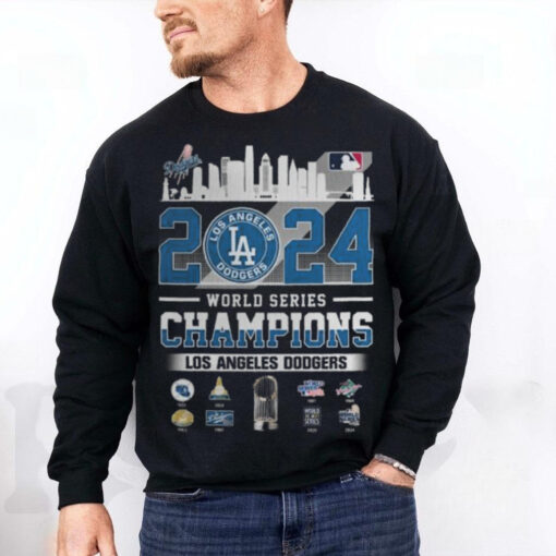 LA Dodgers 8 Time World Series Champs 2024 Commemorative Shirt