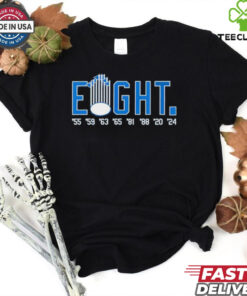 LA Dodgers 8 time World Series Champions trophy shirt