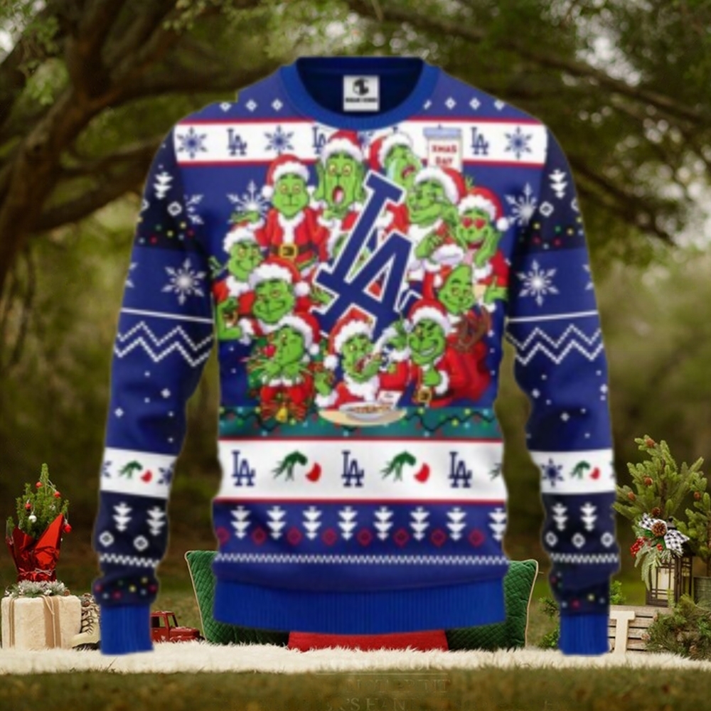 LA Dodgers Grinch Family Holiday Ugly Christmas Sweater LA Dodgers Grinch Family Holiday Ugly Christmas Sweater