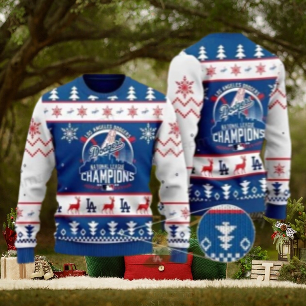 LA Dodgers National League Champions Ugly Xmas Sweater LA Dodgers National League Champions Ugly Xmas Sweater