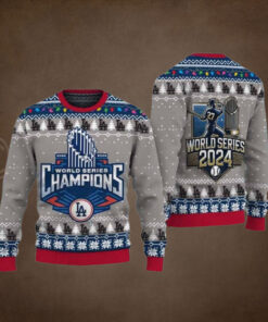 LA Dodgers World Series 2024 Ugly Christmas Sweater