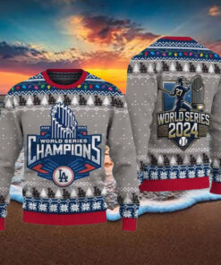 LA Dodgers World Series 2024 Ugly Christmas Sweater