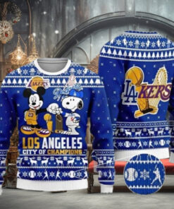 LA Lakers And Dodgers City Of Champions Ugly Sweater