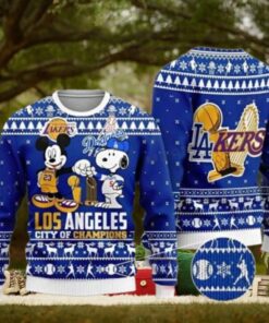 LA Lakers And Dodgers City Of Champions Ugly Sweater