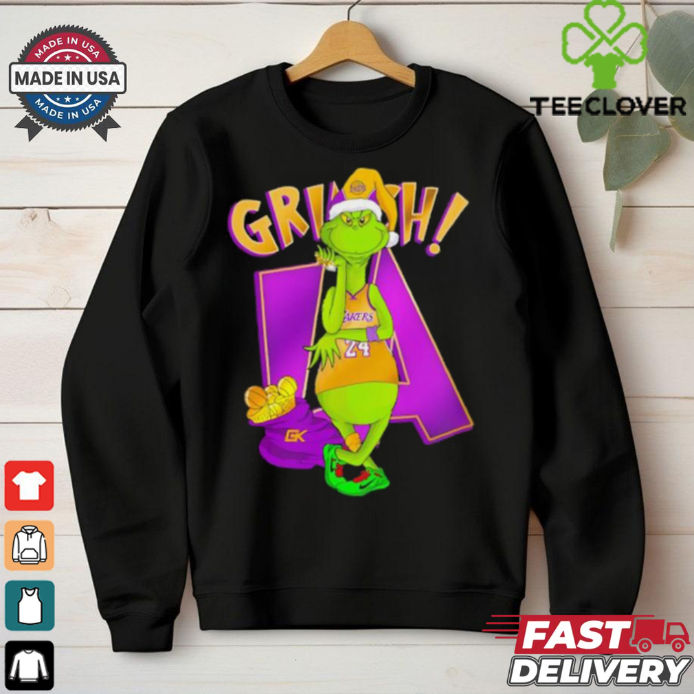 LA Lakers Mamba Grinch Santa NBA championship rings trophy shirt LA Lakers Mamba Grinch Santa NBA championship rings trophy shirt