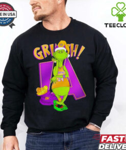 LA Lakers Mamba Grinch Santa NBA championship rings trophy shirt