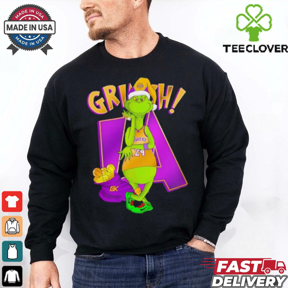 LA Lakers Mamba Grinch Santa NBA championship rings trophy shirt LA Lakers Mamba Grinch Santa NBA championship rings trophy shirt