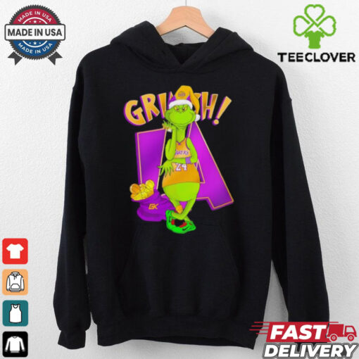 LA Lakers Mamba Grinch Santa NBA championship rings trophy shirt