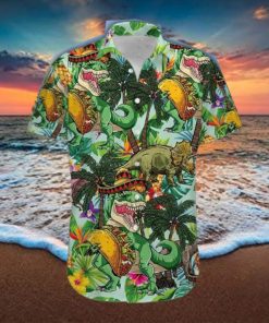 Funny Tacos T Rex Green Unisex Hawaiian Shirts