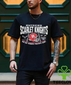 Rutgers Scarlet Knights Red 2023 Bad Boy Mowers Pinstripe Bowl Helmet T Shirt