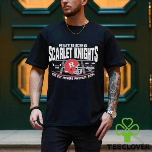 Rutgers Scarlet Knights Red 2023 Bad Boy Mowers Pinstripe Bowl Helmet T Shirt