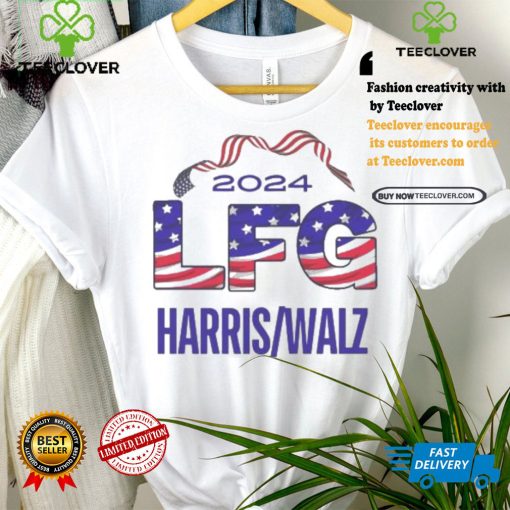 LFG Kamala Harris Walz 2024 President America Flag T shirt