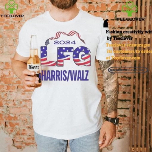 LFG Kamala Harris Walz 2024 President America Flag T shirt