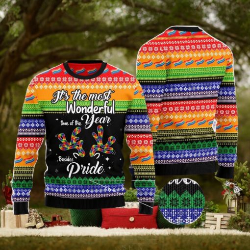 LGBT Beside Pride All Over Printed 3D Ugly Christmas Sweater Christmas Gift For Men And Women