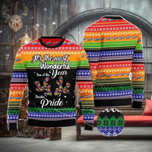 LGBT Beside Pride All Over Printed 3D Ugly Christmas Sweater Christmas Gift For Men And Women