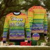 Christmas Wrapping Present Team Muppet Home Alone Elf Grinch Knitted 3D Sweater For Christmas