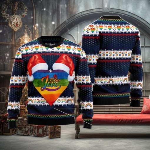 LGBT Heart Men And Women Christmas Gift 3D Ugly Christmas Sweater