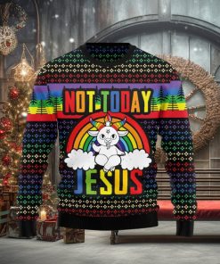 LGBT Not Today Jesus Christmas Unisex Ugly Sweater